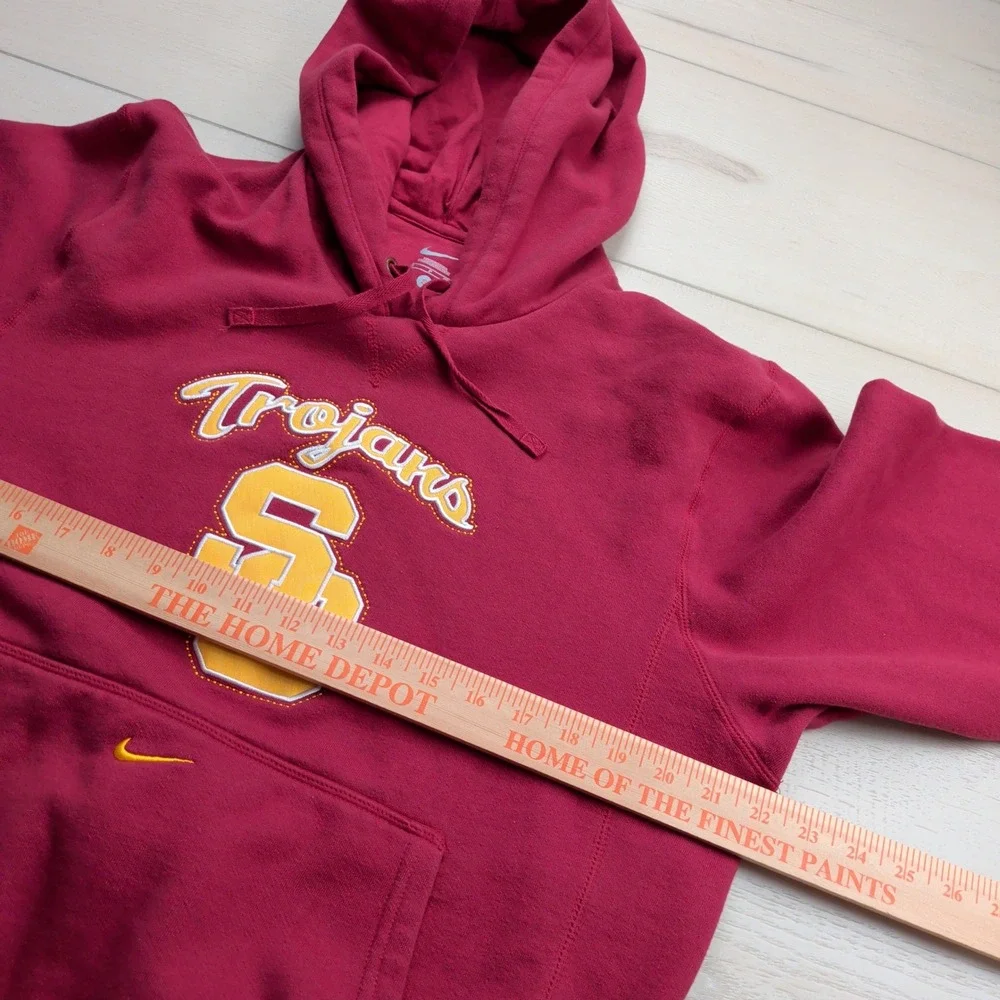 Nike USC Trojans Hoodie Mens Small Cardinal Red Embroidered Swoosh Sweatshirt